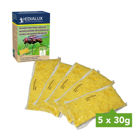 Recharge pour pièges à mouches, 5 x 30g - PRL