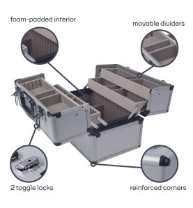 VALISE À OUTILS EN ALUMINIUM - 360 x 220 x 250 mm - 19,8 L - PRL