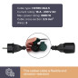 RALLONGE ÉLECTRIQUE AVEC 2 PRISES - USAGE EXTÉRIEUR - 20 m - NOIR - 3G2.5 - TERRE FRANÇAISE -