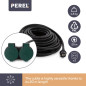 RALLONGE ÉLECTRIQUE AVEC 2 PRISES - USAGE EXTÉRIEUR - 20 m - NOIR - 3G2.5 - TERRE FRANÇAISE -