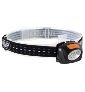 LAMPE FRONTALE 2 EN 1 À 4 LED BLANCHES ET 3 LED ROUGES - PRL