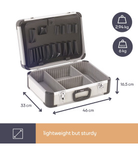 VALISE À OUTILS EN ALUMINIUM - 460 x 330 x 165 mm - 25 L - PRL