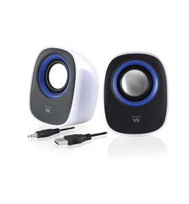 2.0 Ensemble de haut-parleurs stéréo pour PC et ordinateur portable, a