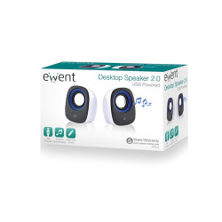 2.0 Ensemble de haut-parleurs stéréo pour PC et ordinateur portable, alimenté par USB
