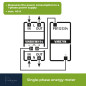 Compteur kwh monophasé pour montage sur rail din - 1 module