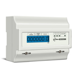 Compteur kwh triphasé pour montage sur rail din - 7 modules - usage pr