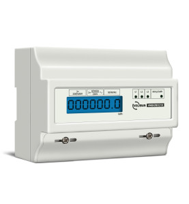 Compteur kwh triphasé pour montage sur rail din - 7 modules - usage pr
