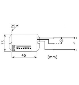 MINI DÉTECTEUR DE MOUVEMENT PIR - À ENCASTRER - 230 VCA - Velleman