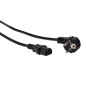 CÂBLE D'ALIMENTATION - NOIR - CEE 7/7 90° + C13 - 1.5 m - 3G1.0 mm²