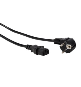 CÂBLE D'ALIMENTATION - NOIR - CEE 7/7 90° + C13 - 1.5 m - 3G1.0 mm² - 