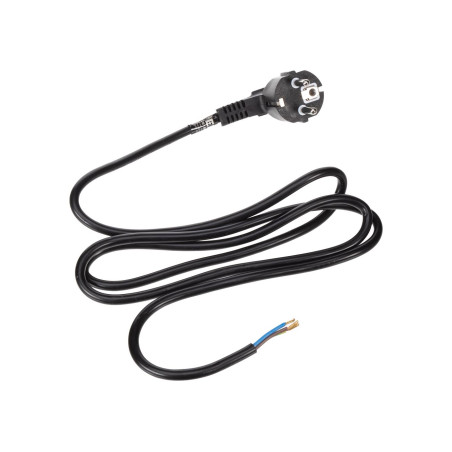 CÂBLE D'ALIMENTATION NOIR CEE 7/7 90 + EXTRÉMITÉS L=1.5 m H05VV-F 3G0.