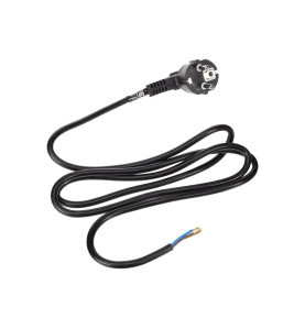 CÂBLE D'ALIMENTATION NOIR CEE 7/7 90 + EXTRÉMITÉS L=1.5 m H05VV-F 3G0.