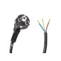 CÂBLE D'ALIMENTATION NOIR CEE 7/7 90 + EXTRÉMITÉS L=1.5 m H05VV-F 3G0.75 mm²