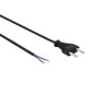 CÂBLE D'ALIMENTATION NOIR CEE 7/16 "FICHE EURO"+ EXTRÉMITÉS L=1.8 m H03VVH2-F 2G0.75 mm²