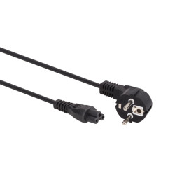 CÂBLE D'ALIMENTATION CEE 7/7 90° + C5 L=1.8 m H05VV-F 3G0.75 mm² - PRL