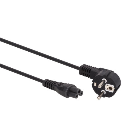 CÂBLE D'ALIMENTATION CEE 7/7 90° + C5 L=1.8 m H05VV-F 3G0.75 mm² - PRL