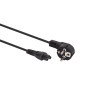 CÂBLE D'ALIMENTATION CEE 7/7 90° + C5 L=1.8 m H05VV-F 3G0.75 mm²