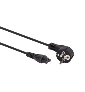 CÂBLE D'ALIMENTATION CEE 7/7 90° + C5 L=1.8 m H05VV-F 3G0.75 mm² - PRL