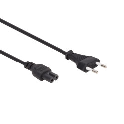 CÂBLE D'ALIMENTATION NOIR CEE 7/16 "FICHE EURO"+ C7 L=2 m H03VVH2-F 2G