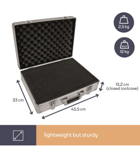 VALISE À OUTILS EN ALUMINIUM - 455 x 330 x 152 mm - 22,8 L - PRL