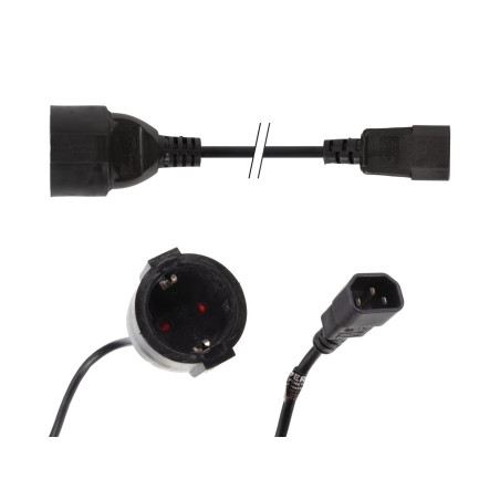 CÂBLE D'ALIMENTATION NOIR L=1.8m