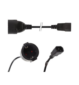 CÂBLE D'ALIMENTATION NOIR L=1.8m - Velleman