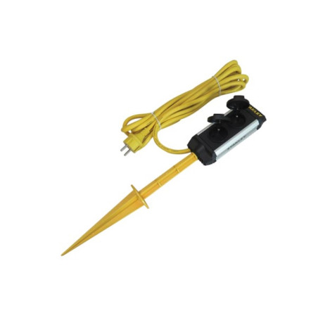STANLEY - BLOC MULTIPRISE "GROUND SPIKE" - 2 PRISES - AVEC CLAPETS ET 