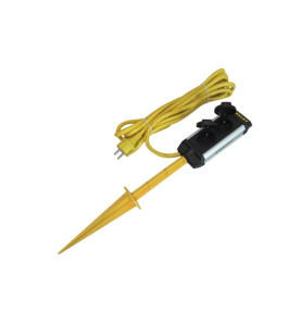 STANLEY - BLOC MULTIPRISE "GROUND SPIKE" - 2 PRISES - AVEC CLAPETS ET 