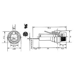 PORTE-FUSIBLE POUR MONTAGE CHASSIS 6.35 x 31.8mm