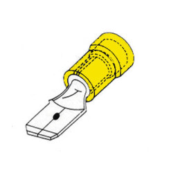 COSSE MALE 6.4mm JAUNE - Velleman