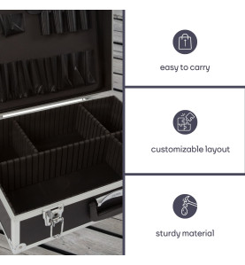 VALISE À OUTILS AVEC BORDS EN ALUMINIUM - 455 x 330 x 152 mm - 22,8 L 