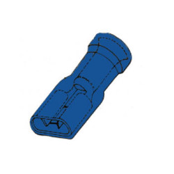 CLIP FEMELLE ISOLE 6.4mm BLEU - Velleman