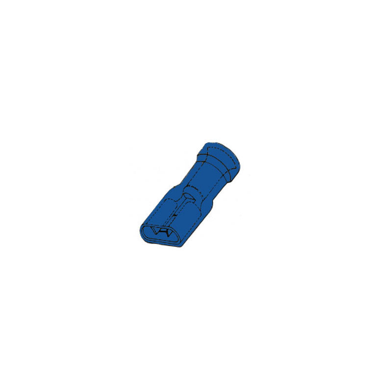CLIP FEMELLE ISOLE 6.4mm BLEU