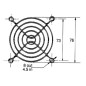 GRILLE POUR VENTILATEUR 80 x 80mm GRILLE POUR VENTILATEUR 80 x 80mm