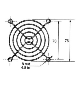 GRILLE POUR VENTILATEUR 80 x 80mm - Velleman