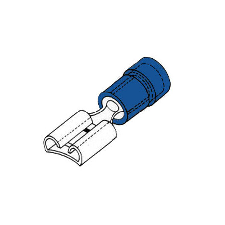 COSSE FEMELLE 4.8mm BLEUE - Velleman