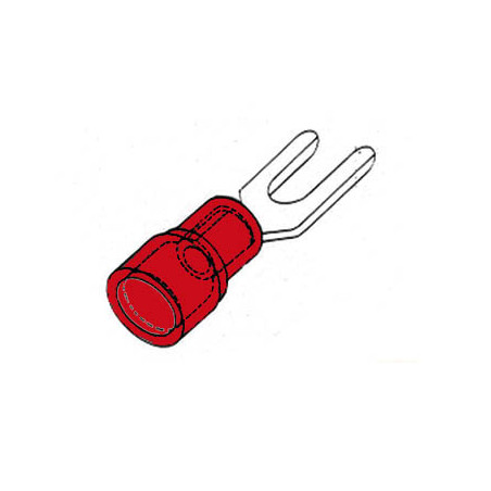 COSSE A FOURCHE 3.7mm - ROUGE - Velleman
