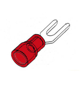 COSSE A FOURCHE 3.7mm - ROUGE - Velleman