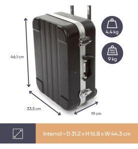 MALLETTE TROLLEY EN ABS - 461 x 335 x 190 mm - 29,3 L - PRL
