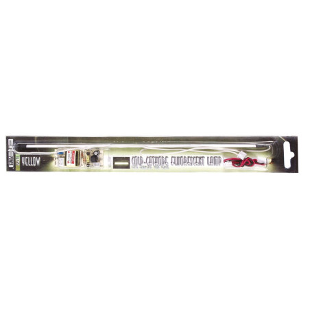 TUBE FLUORESCENT À CATHODE FROIDE + ALIMENTATION, 30cm, JAUNE (BLISTER