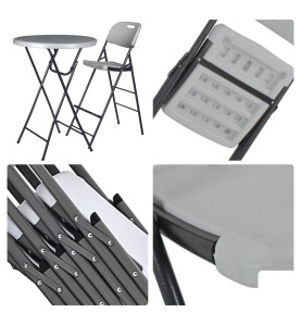 TABOURET DE BAR À DOSSIER - PLIANT - PRL