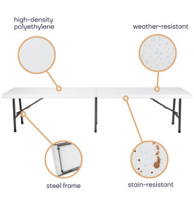 BANC PLIANT - 180 x 25 x 43 cm - PRL