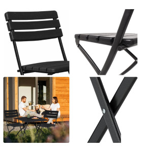 CHAISE PLIANTE - IMITATION BOIS - PRL