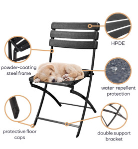 CHAISE PLIANTE - IMITATION BOIS - PRL