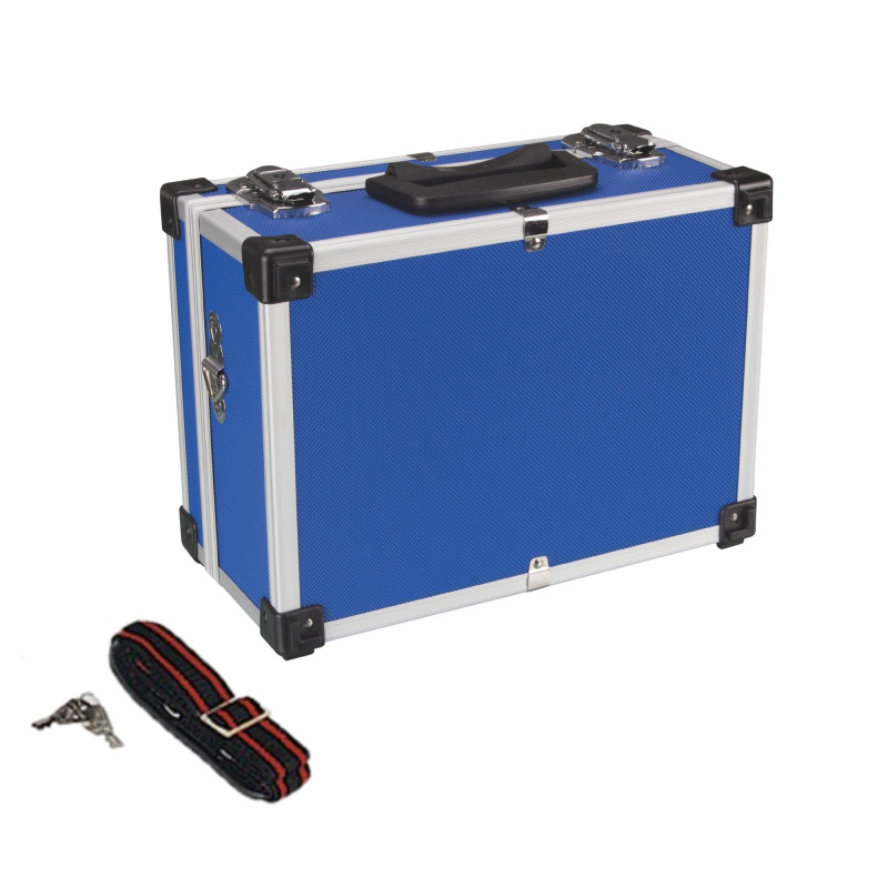 VALISE À OUTILS EN ALUMINIUM - 320 x 230 x 155 mm - 11,4 L - BLEU