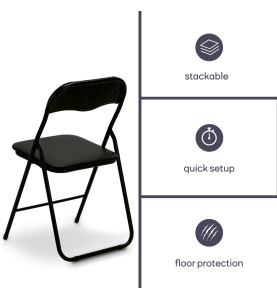CHAISE PLIANTE - NOIR - PRL