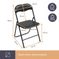 CHAISE PLIANTE - NOIR CHAISE PLIANTE - NOIR