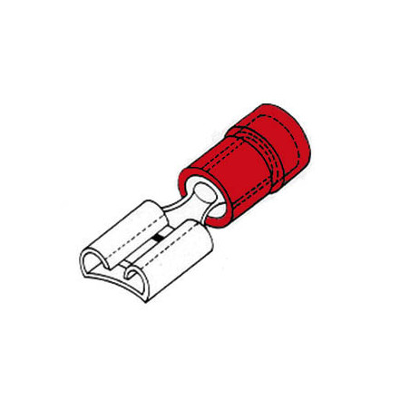COSSE FEMELLE 4.8mm ROUGE - Velleman