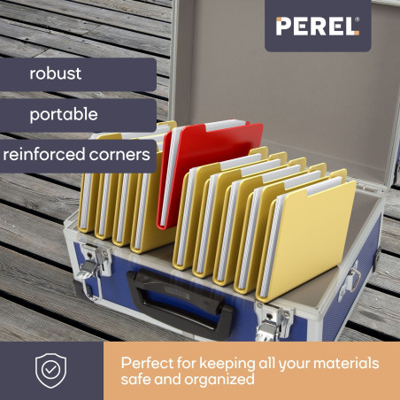 VALISE À OUTILS EN ALUMINIUM - 320 x 230 x 155 mm - 11,4 L - BLEU