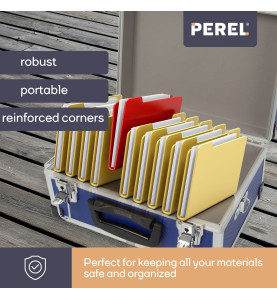 VALISE À OUTILS EN ALUMINIUM - 320 x 230 x 155 mm - 11,4 L - BLEU - PR